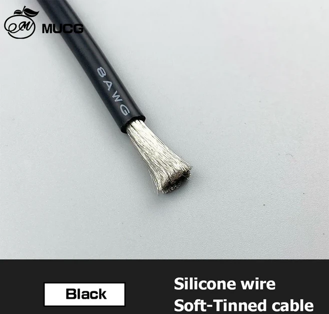 쿠쿠스토어 2핀 케이블 또는 검정색 빨간색 실리콘 와이어 자동차 Led 램프 전기 18 awg, 11 12 AWG, 01 1m, 03 Only Black