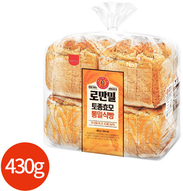 삼립 토종효모 로만밀 식빵 430g x 4개