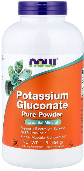 NOW Foods 나우푸드 포타슘 글루코네이트 퓨어 파우더 454g, 1개