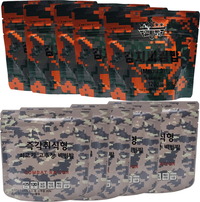 일빵빵 전투식량 즉각취식형 비빔밥 10개입 세트, 1100g, 1세트