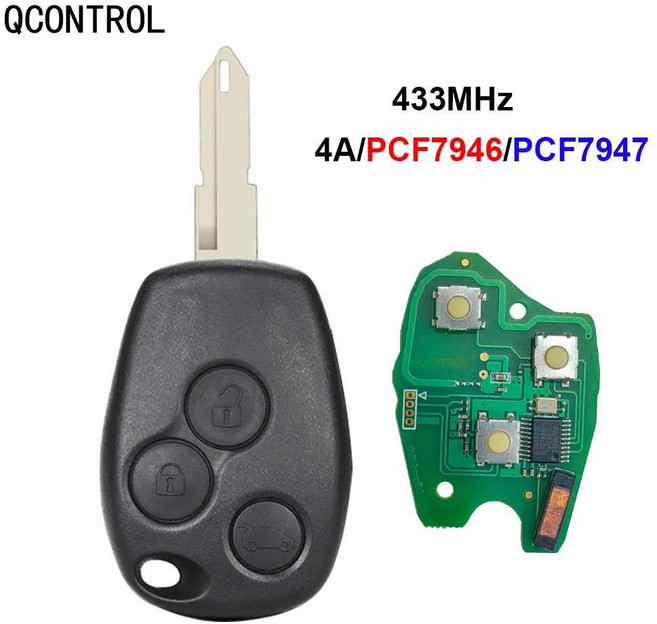 자동차 원격 키 먼지털이 로간 플루언스 클리오 비바로 모바노 마스터 트래픽 캉구 메간 라구나, 1개, 2. Complete key / B. 4A