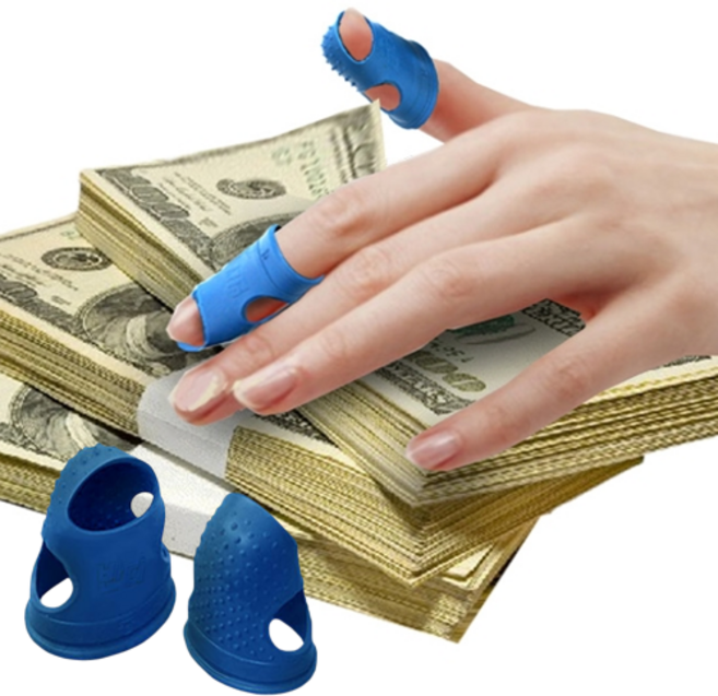 반디 서류작업 종이 사무실 검지 중지 엄지 골무, 골무 소