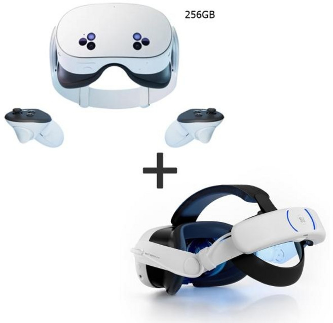 (Meta) Meta Quest 3S 메타퀘스트 VR 기기 (256GB)(본품+고용량 배터리 헤드 스트랩 BINBOK VR T3 8000mAh), 1개, 메타퀘스트VR256G+헤드스트랩8000mAh