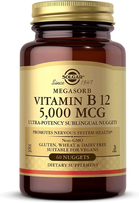솔가 고함량 비타민b12 수용성비타민 시아노코발라민 5000mcg 60정, 1개 - 쿠팡