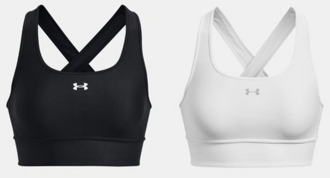 언더아머 UNDERARMOUR 1377916 블랙 화이트 여성 편안한 탑 브라 UA 크로스백 롱라인 스포츠