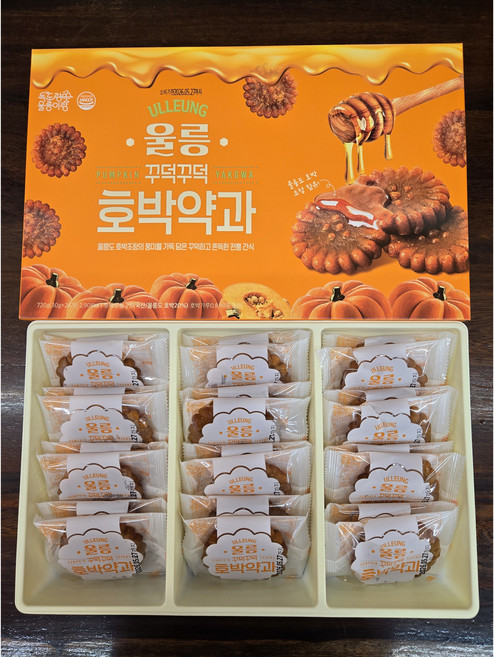 울릉도 산들바다 울릉도 꾸덕꾸덕 호박약과, 30g, 24개
