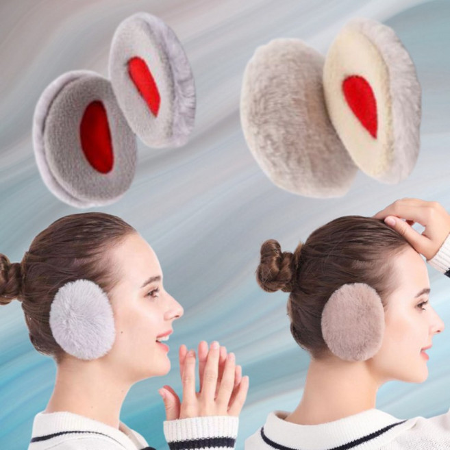 토끼털 똑딱이귀마개 털귀마개