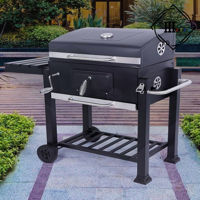 숯불 바베큐 그릴 캠핑장 대형 훈제기 펜션 가든 파티, 1개