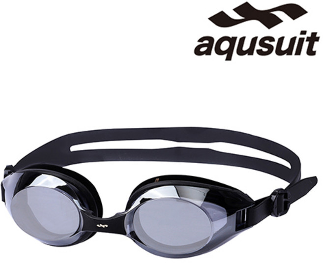 국내생산 아퀴스트 김서림방지 안티포그 미러코팅 물안경 성인 수경 TG-3000MR, 블랙(실버), 1개
