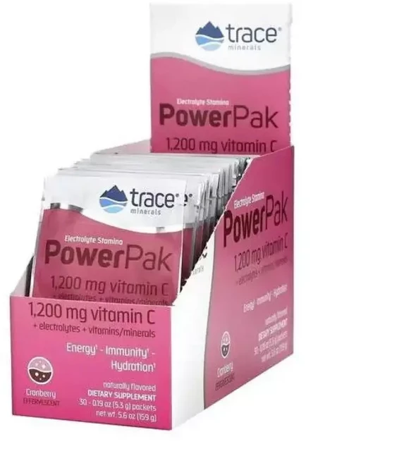 트레이스미네랄 파워팩 1200mg 비타민C 크랜베리맛 5.3g 30봉201801, 1개 - 쿠팡