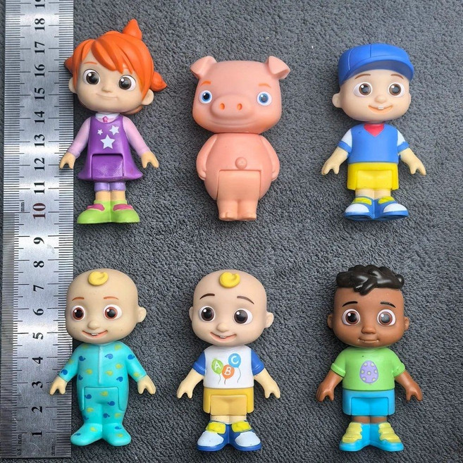 코코멜론 캐릭터 JJ 톰톰 요요 피규어 세트, A -6Pcs