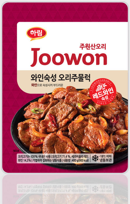 주원 와인숙성 오리주물럭 400g, 2개