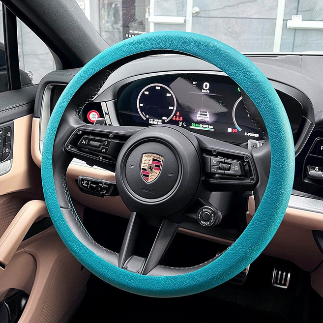 논슬립 핸들커버 실리콘 원형 D컷 전차종 호환 10컬러 차량용 자동차 핸들 커버 카바, 라임