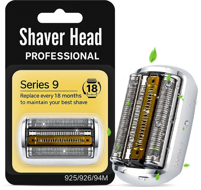 브라운 시리즈9 호환 면도기 헤드 (92M/92B/92S/94M 호환), 실버, 1개