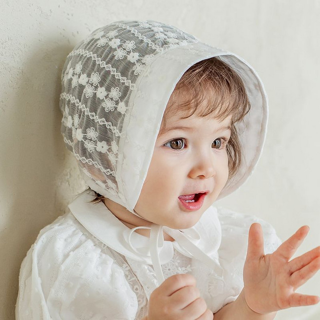 해피프린스 에스텔 레이스 아기 보넷