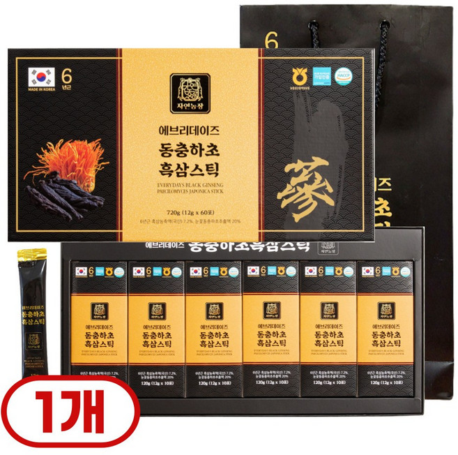 동네백화점 발효 흑삼 동충하초 골드스틱 선물패키지, 1개, 60회분