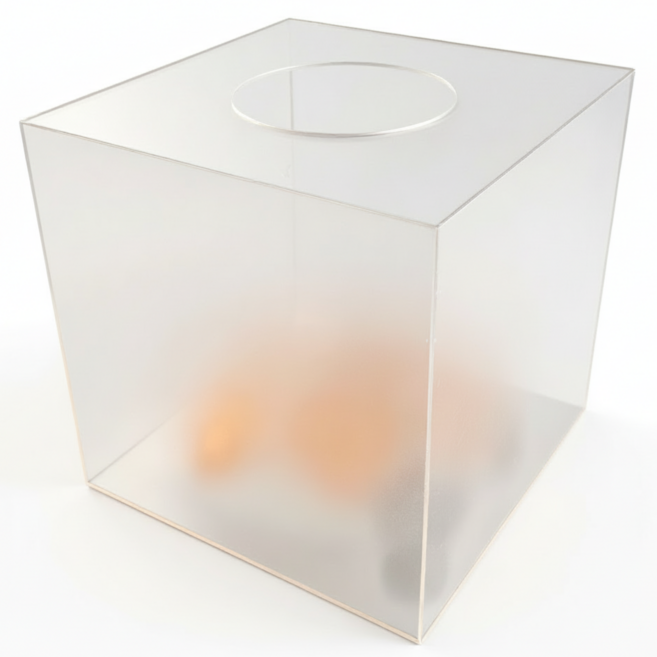 투더 응모함 추첨함 정사각 30cm, 1개, 반투명 30x30x30cm