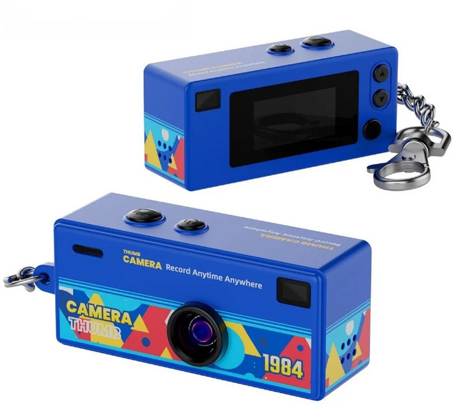 차메라 레트로 미니 카메라 키링 키체인 G6 초소형 디지털 카메라 1080P 32G SD카드+카드리더기 포함, G6_블루