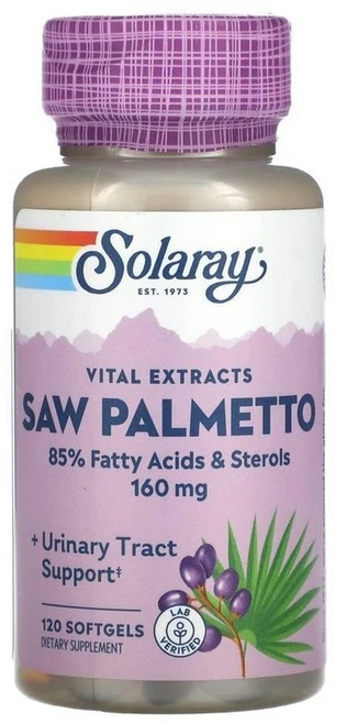 솔라레이 바이탈 추출물 쏘팔메토 160mg 소프트젤, 1개, 120정 - 쿠팡