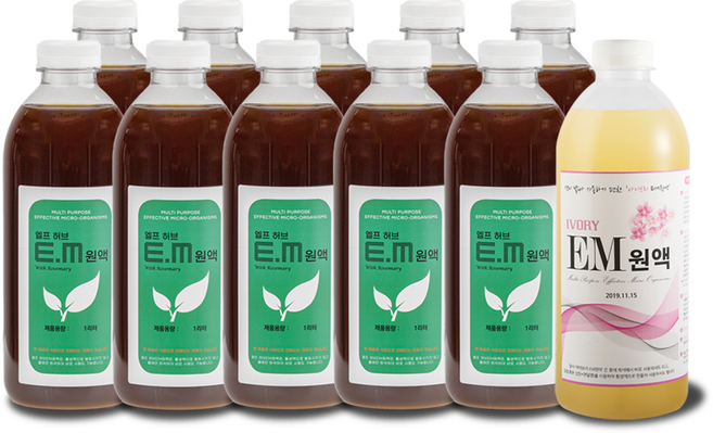 서진바이오 EM원액 1리터 갈색 이엠원액 (공장직판), 10개, 1L
