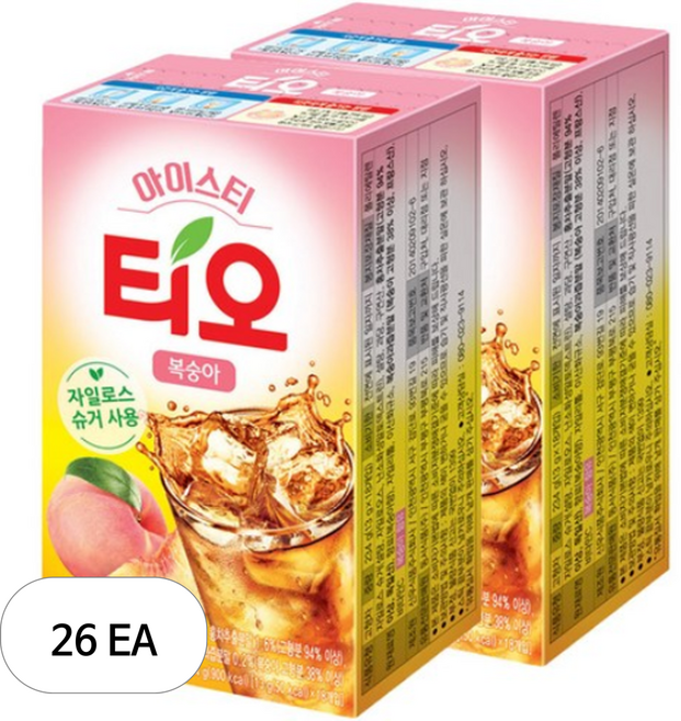동서티오 아이스티 복숭아맛, 13g, 18개입, 26개