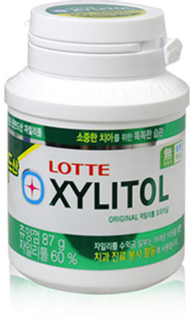 롯데 자일리톨 껌 오리지날 용기 87g GUM 입가심, 1개