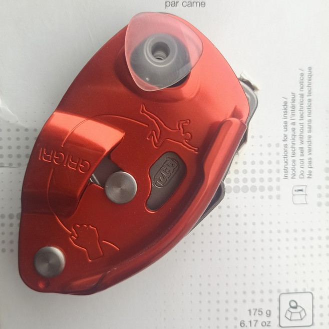 트랙션 마이크로 등강기 등산 풀리 페츨 제동 도르래 등반 암벽 클라이밍 산악, 빨간색-주황색