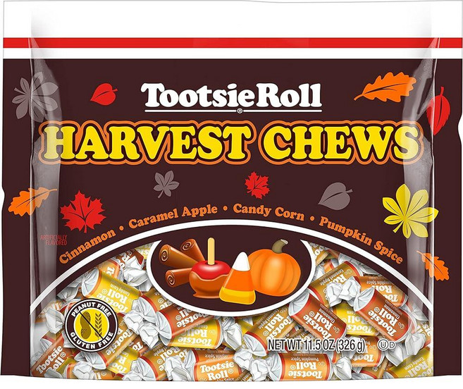 Tootsie 하베스트 츄 개별 포장 글루텐 프리 땅콩 프리 326g(11.5온스) 1팩, 1, 326g