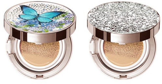 스타일71 미스트 쿠션2개 세트 [쿠션15g+쿠션15g] 60%세럼 쿠션 [건성 피부 추천], 나비블루21호+실버다이아글리터21호(건성), 1개