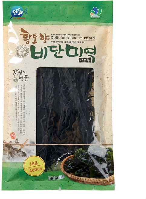 [차오름]황토향 비단미역 완도산 수산물이력제, 1개, 1kg