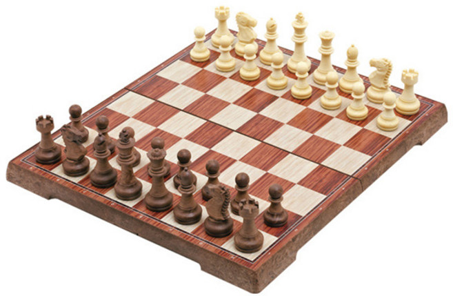 히든템 접이식 우드 디자인 자석 체스[M사이즈], 1개