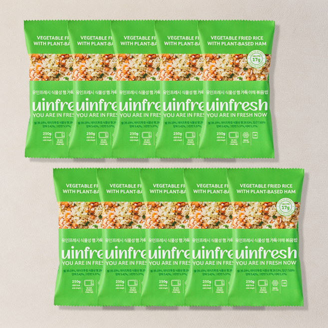 유인프레시 식물성 햄 가득 야채 볶음밥, 250g, 10개