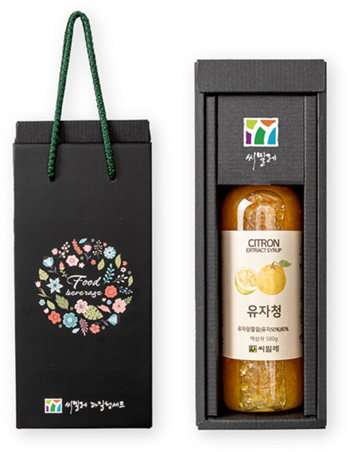 [씨밀레] 국내산 유자청 세트, 1세트, 1개입, 580g