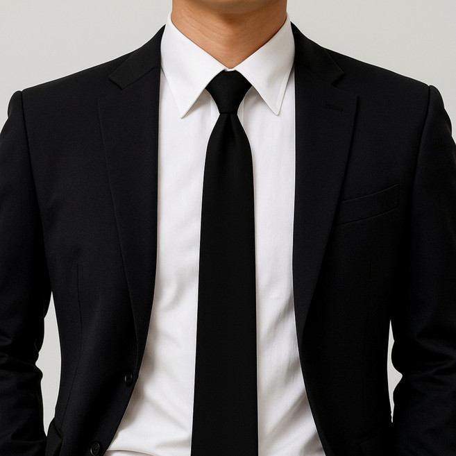 데일리 슬림 자동 간편 지퍼 넥타이