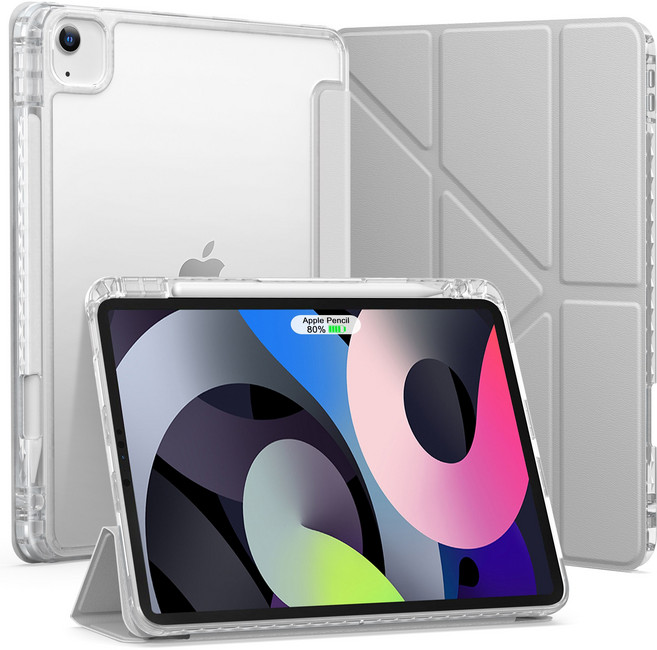 아칸크 클리어 에어 펜슬 수납 태블릿 케이스, 1개, 그레이