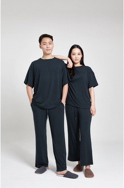 텐셀 항균가공 친환경 남녀 커플 반팔 홈웨어