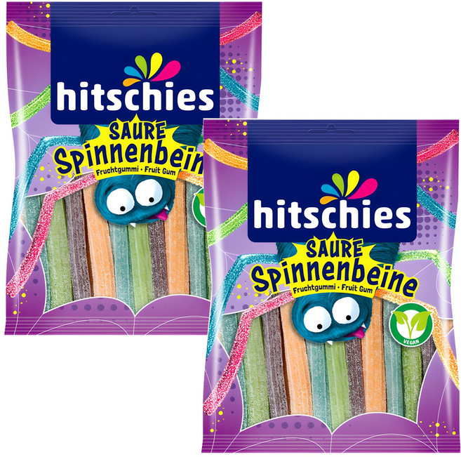 HITSCHLER Spinenbein長條酸味軟糖, 125g, 2包
