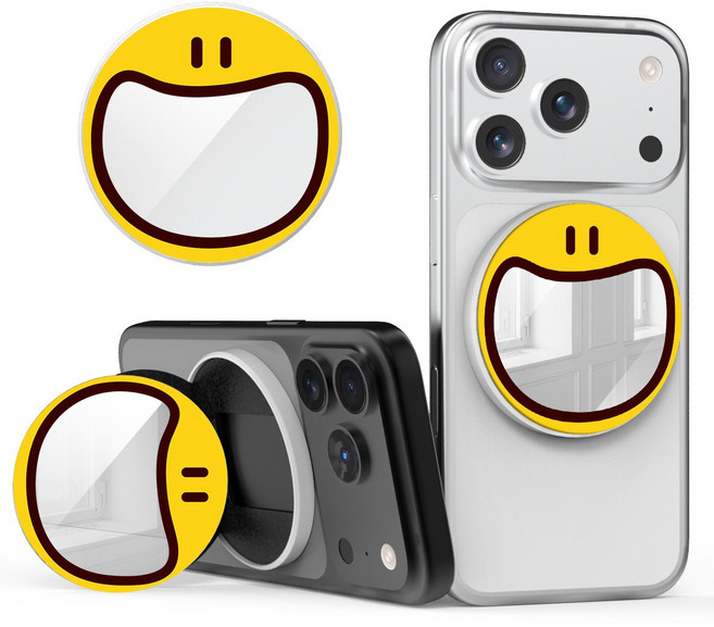 이디즌 디자인 미러 그립 스마트톡 맥세이프 홀더 스탠드, 1개, 스마일