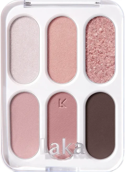 LAKA 無限自由六色眼影盤 Forever Eye Palette, 03 Prim Rose, 1個