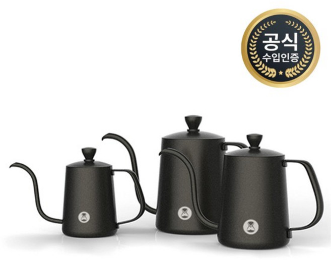 타임모어 피쉬 03 캐틀 블랙 화이트 300ml 600ml 핸드드립 캠핑 포트 주전자, 1개