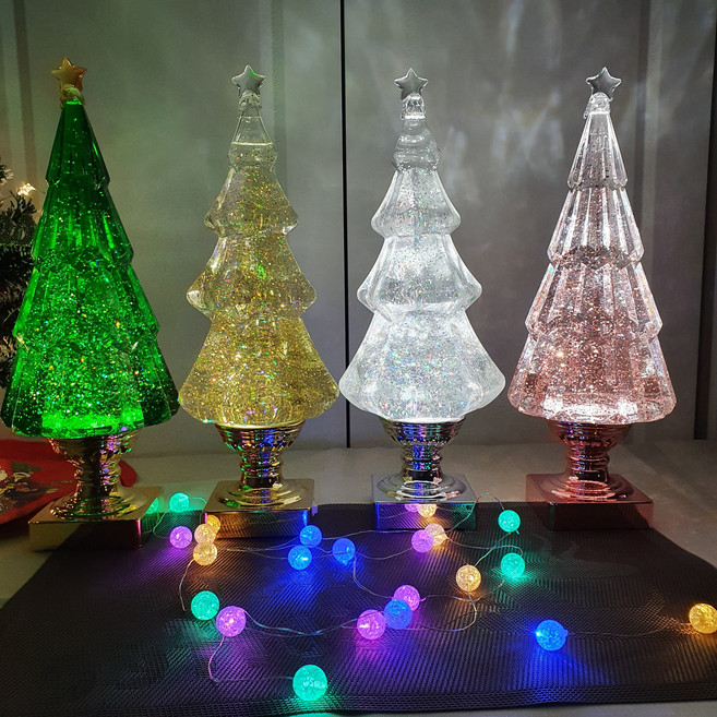 투명트리 LED 워터볼 오르골 무드등 어린이선물(1807 1808), 로즈골드(1808)