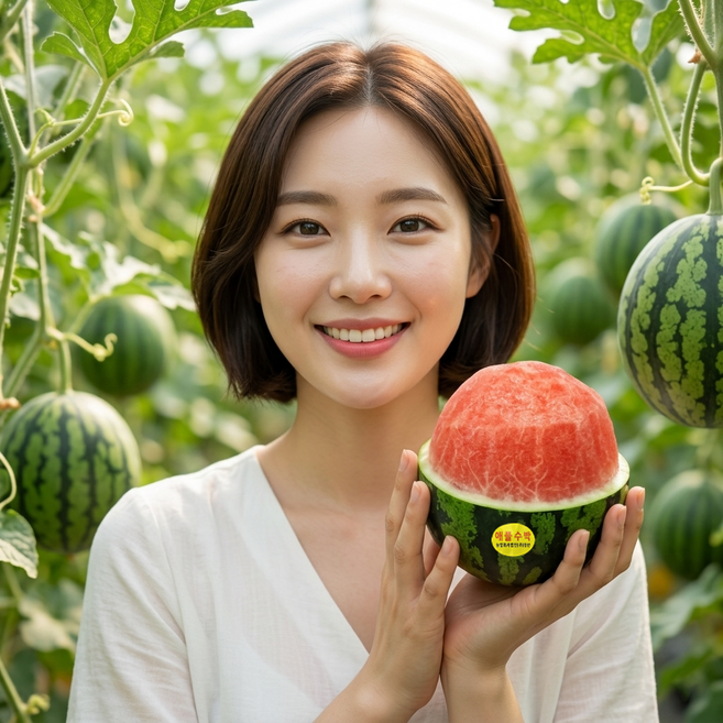 스테비아 수박 고당도 하우스 꿀 애플수박 당도선별 11brix 산지직송 프리미엄 당일수확, 2개, [정품] 애플수박 대과 2수 (통당800-1kg이상)