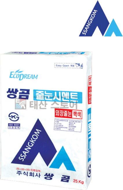 쌍곰 줄눈시멘트 25kg 외장줄눈 외장벽돌/파벽돌 [백색], 1개