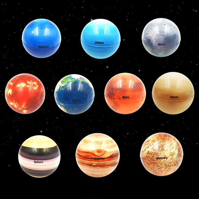 빌리네집 태양계 행성공 모형 스펀지볼 우주만들기 10개 1세트, 1개