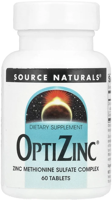 단백질 비타민 철분 마그내슘 칼슘 Source Naturals OptiZinc® 60정 고루고루섭취해주세요, Source Naturals OptiZinc 60정, 1개 - 쿠팡