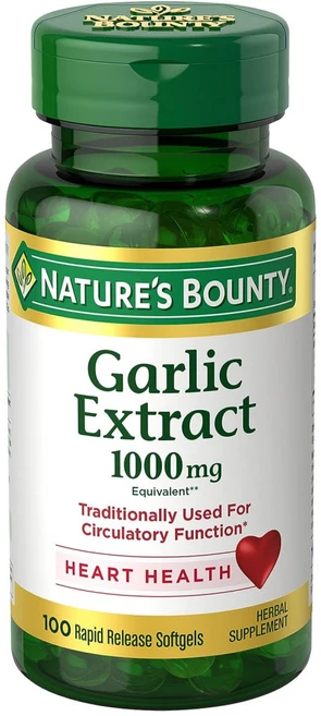 네이처스바운티 갈릭 마늘 추출 1000mg 100소프트젤, 1개, 100개, 100정 - 쿠팡