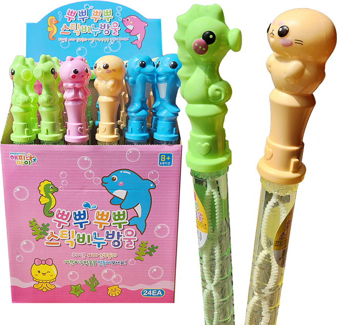 해피아이 뿌뿌뿌뿌 동물 비누방울 스틱 비눗방울 막대 비누방울 애니멀, 1개