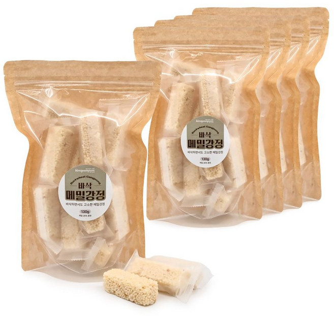 킴스팜팜 바삭 메밀강정 130g (5개) 과자 간식, 5개