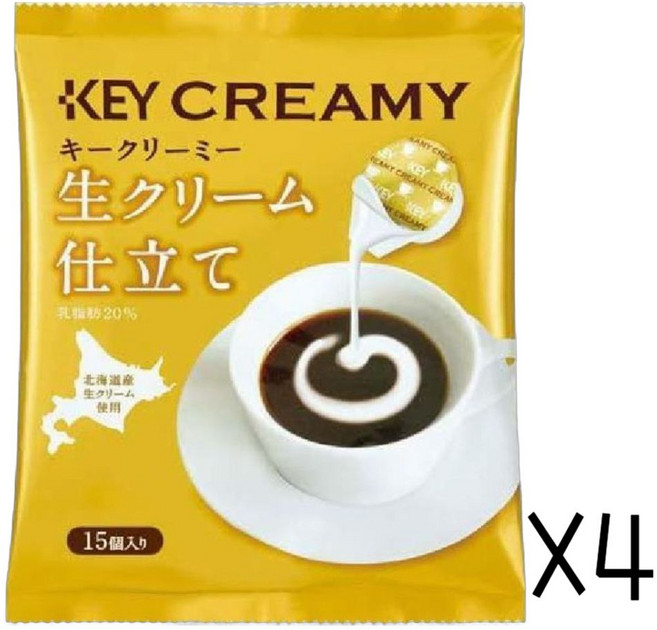 키 커피 생크림 포션 키 크리미 15개입 x 4봉