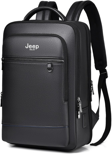 JEEP BULUO 대용량 고급 소가죽 노트북 백팩 직장인 대학생 출장 가방